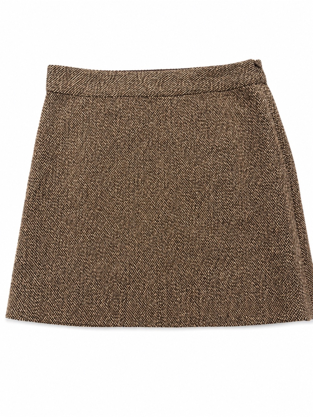 DKNYC Brown Tweed A-Line Skirt